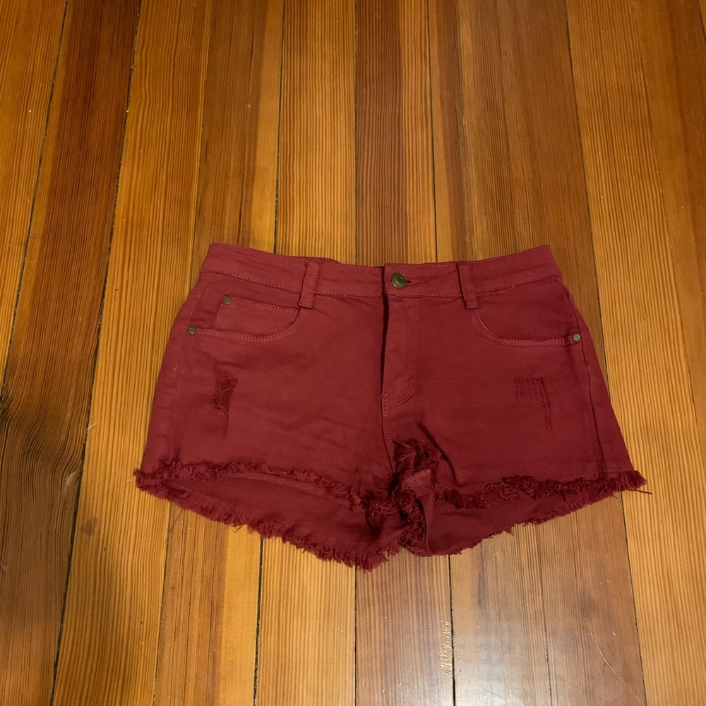 Forever 21 red jean shorts